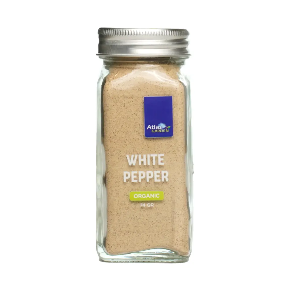 Bột Tiêu Trắng Hữu Cơ, Organic White Pepper (74g) - ATLAS GARDEN
